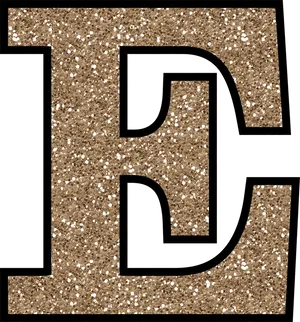 Stylized Letter E Cork Background PNG Image