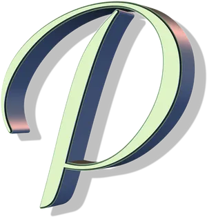 Stylized Letter P Logo PNG Image