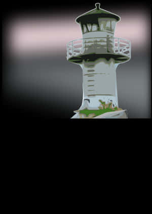 Stylized Lighthouse Illustration PNG image with transparent background