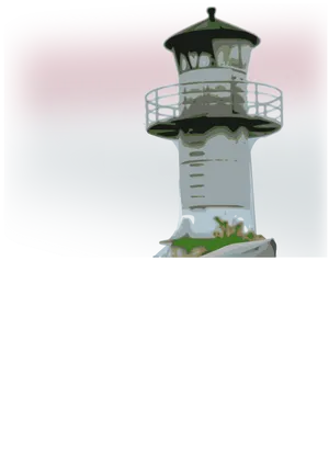 Stylized Lighthouse Illustration PNG Image
