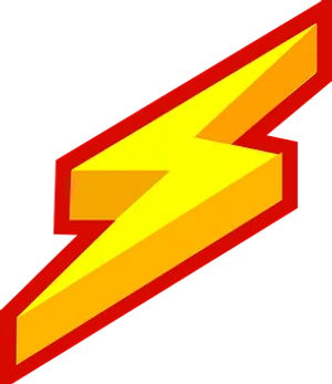 Stylized Lightning Bolt Graphic PNG Image