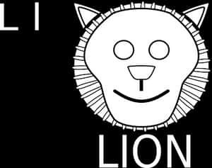 Stylized Lion Mask Graphic PNG