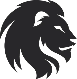 Stylized Lion Silhouette Graphic PNG Image