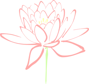 Stylized Lotus Flower Art PNG Image