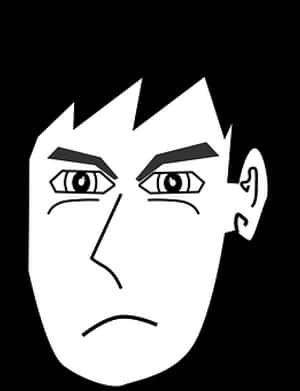 Stylized Male Face Vector Illustration PNG with transparent background