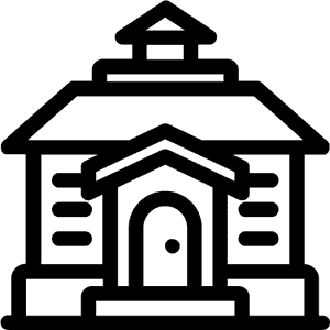 Stylized Mansion Icon PNG image with transparent background