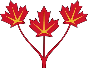 Stylized Maple Leaves Graphic PNG Image