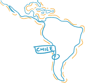 Stylized Mapof Chile PNG Image