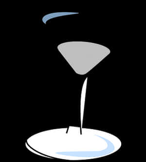 Stylized Martini Glass Graphic PNG