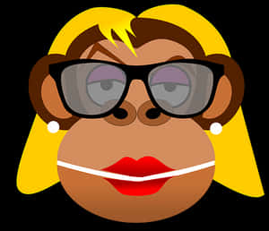 Stylized Monkey Cartoon Character PNG image with transparent background