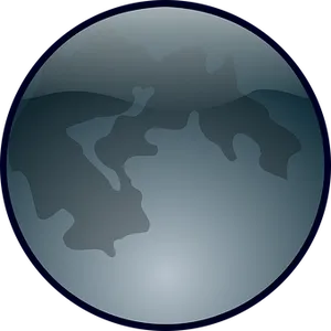 Stylized Moon Graphic PNG Image