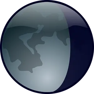 Stylized Moon Graphic PNG Image