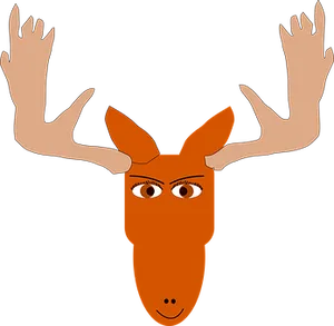 Stylized Moose Head Illustration PNG Image