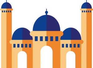 Stylized Mosque Vector Illustration PNG Image