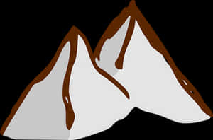 Stylized Mountain Peaks Graphic PNG image with transparent background