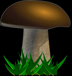 Stylized Mushroom Graphic PNG image with transparent background