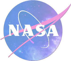 Stylized N A S A Logo Galaxy Background.png PNG Image