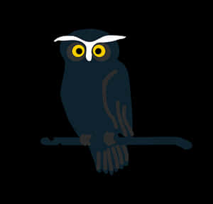 Stylized Night Owl Graphic PNG image with transparent background