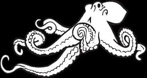 Stylized Octopus Graphic PNG image with transparent background