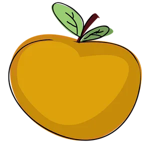 Stylized Orange Fruit Illustration PNG Image