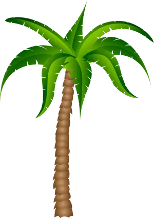 Stylized Palm Tree Graphic PNG Image