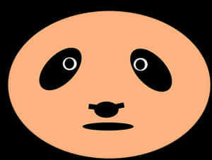 Stylized Panda Face Graphic PNG image with transparent background