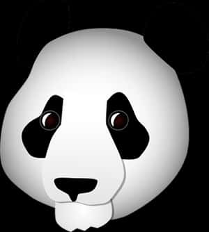 Stylized Panda Face Graphic PNG image with transparent background