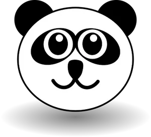 Stylized Panda Face Graphic PNG Image