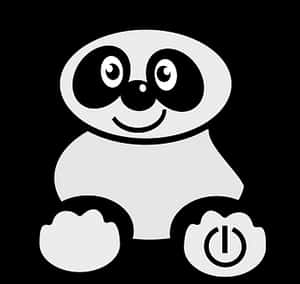 Stylized Panda Graphic PNG image with transparent background