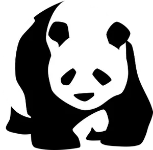 Stylized Panda Graphic PNG Image