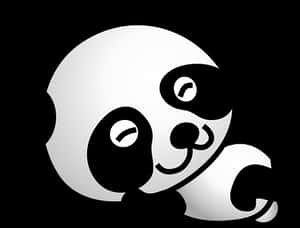 Stylized Panda Illustration PNG image with transparent background