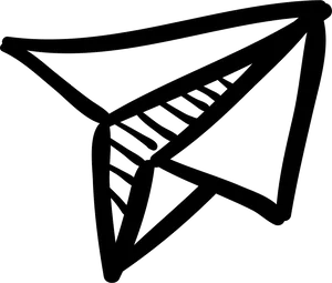 Stylized Paper Plane Graphic PNG Image