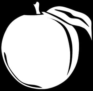 Stylized Peach Graphic PNG with transparent background