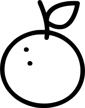 Stylized Peach Outline PNG Image