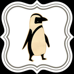 Stylized Penguin Graphic PNG image with transparent background