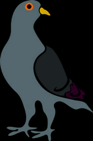 Stylized Pigeon Graphic PNG image with transparent background