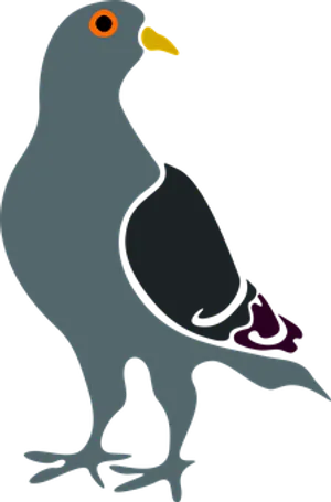 Stylized Pigeon Graphic PNG Image