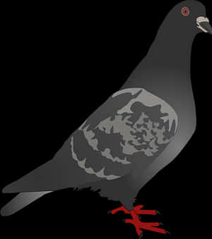 Stylized Pigeon Illustration PNG image with transparent background