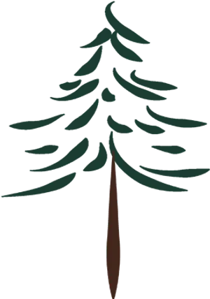 Stylized Pine Tree Graphic PNG Image