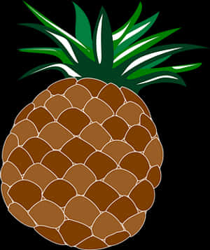 Stylized Pineapple Graphic PNG image with transparent background