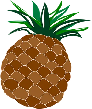 Stylized Pineapple Graphic PNG Image