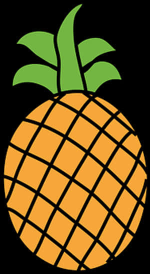 Stylized Pineapple Graphic PNG image with transparent background