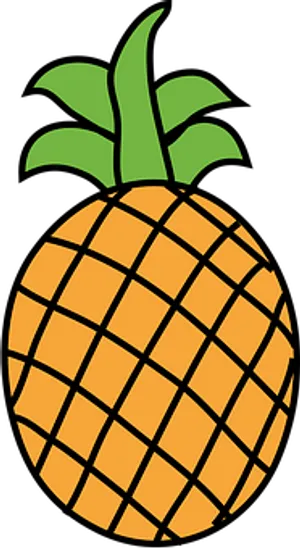 Stylized Pineapple Graphic PNG Image