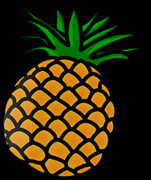 Stylized Pineapple Graphic PNG image with transparent background