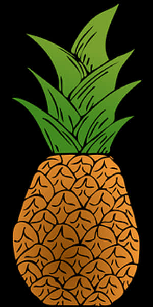 Stylized Pineapple Illustration PNG image with transparent background