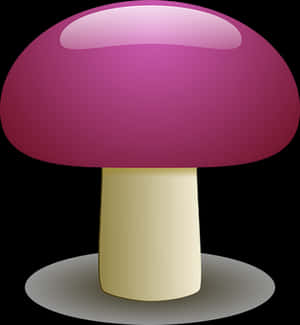 Stylized Pink Mushroom Graphic PNG with transparent background