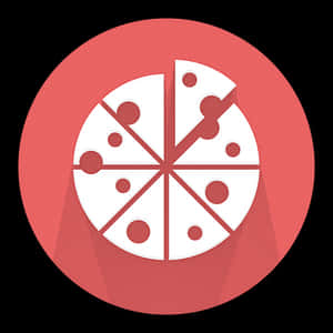 Stylized Pizza Icon Graphic PNG image with transparent background