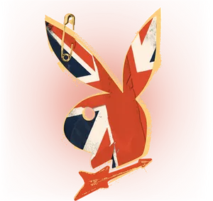 Stylized Playboy Bunny U K Flag PNG Image