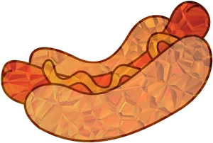 Stylized Polygonal Hot Dog PNG Image