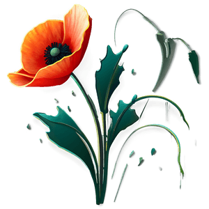 Stylized Poppy Icon PNG dus PNG image with transparent background